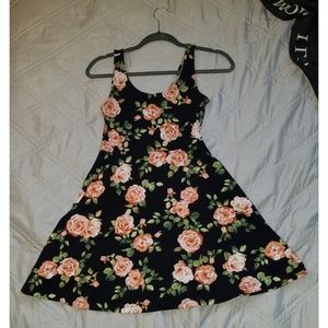Little black floral dress